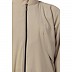 Designer zipper abaya- Beige